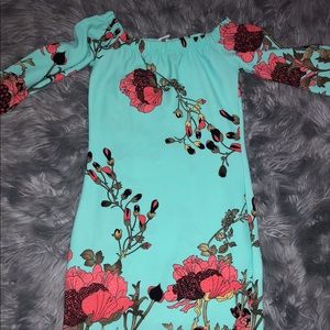 Off the shoulder long sleeve dress